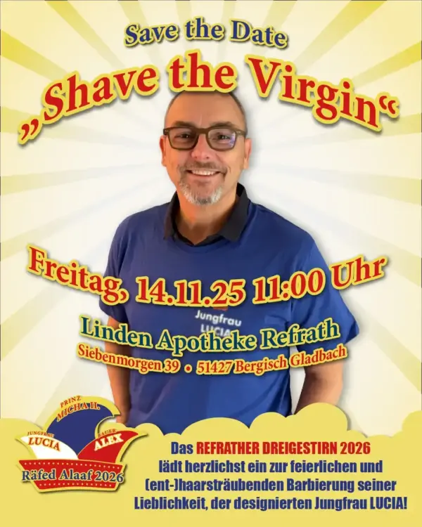 Ankündigung zu „Shave the Virgin“